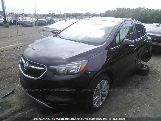 KL4CJASB0HB180010 - 2017 BUICK ENCORE PREFERRED Lila Foto 2