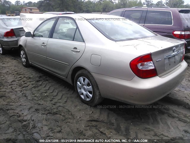 4T1BE32K93U667894 - 2003 TOYOTA CAMRY LE/XLE/SE BEIGE photo 3