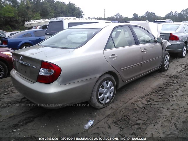 4T1BE32K93U667894 - 2003 TOYOTA CAMRY LE/XLE/SE BEIGE photo 4