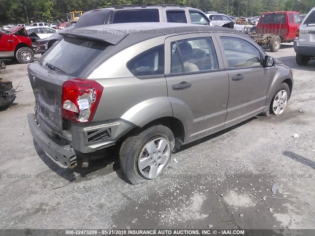 1B3HB28B87D381793 - 2007 DODGE CALIBER GRAY photo 4