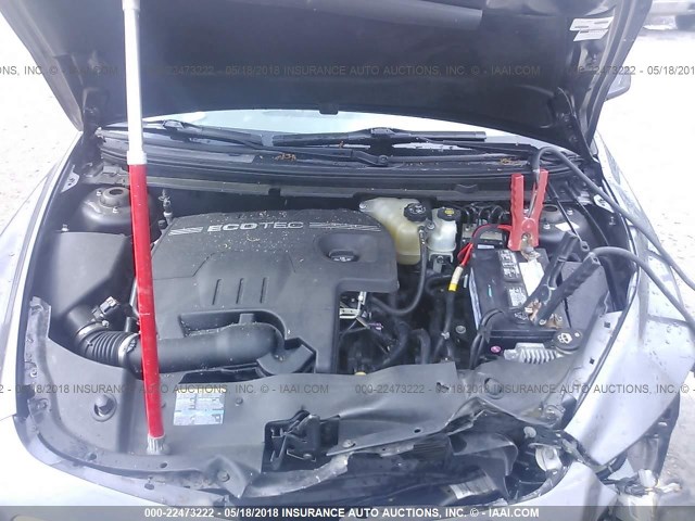 1G1ZC5E04A4126921 - 2010 CHEVROLET MALIBU 1LT ნაცრისფერი ფოტო 10