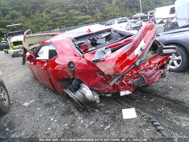 2C3CDZAG9HH507752 - 2017 DODGE CHALLENGER SXT RED photo 3