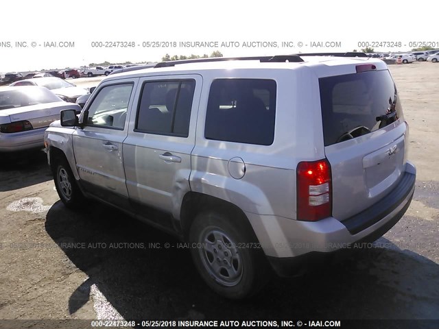 1J4NT1GB7BD230246 - 2011 JEEP PATRIOT SPORT SILVER photo 3