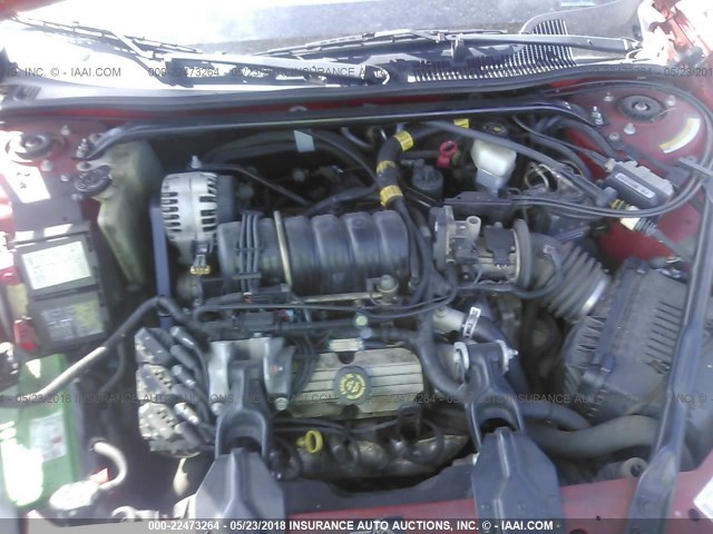 2G1WX15K219103328 - 2001 CHEVROLET MONTE CARLO SS RED photo 10