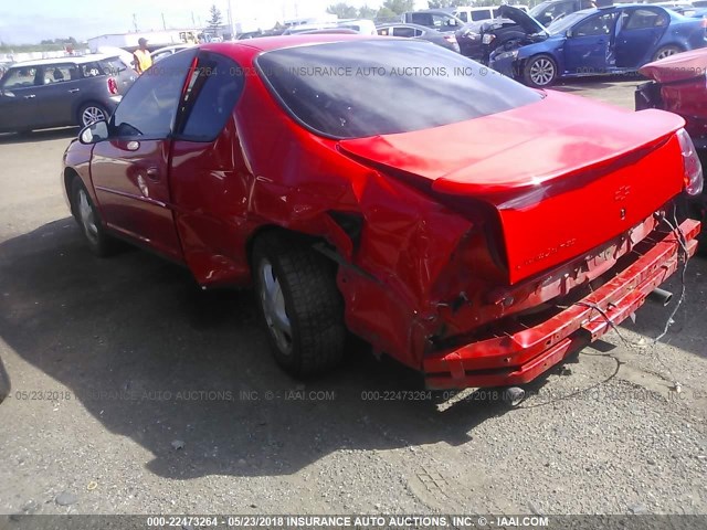2G1WX15K219103328 - 2001 CHEVROLET MONTE CARLO SS RED photo 3