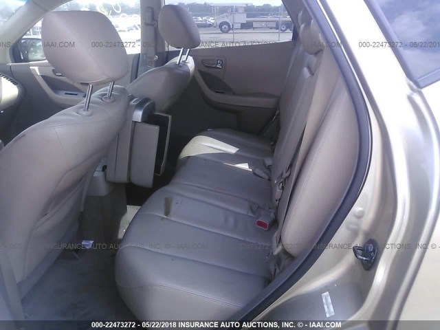 JN8AZ08W47W613558 - 2007 NISSAN MURANO SL/SE/S GOLD photo 8