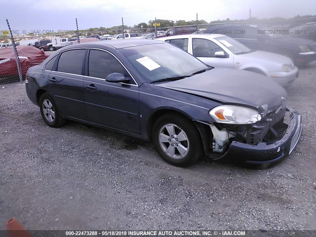 2G1WT55N181244414 - 2008 CHEVROLET IMPALA LT BLUE photo 1