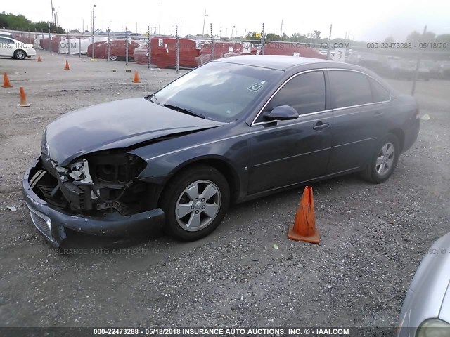 2G1WT55N181244414 - 2008 CHEVROLET IMPALA LT BLUE photo 2