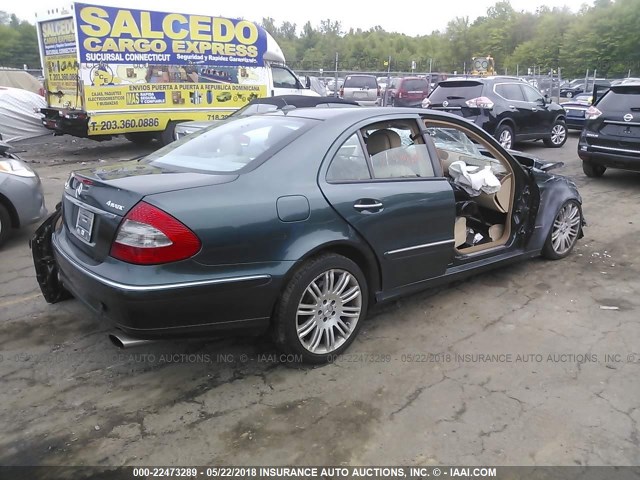 WDBUF87X47B165323 - 2007 MERCEDES-BENZ E 350 4MATIC GREEN photo 4