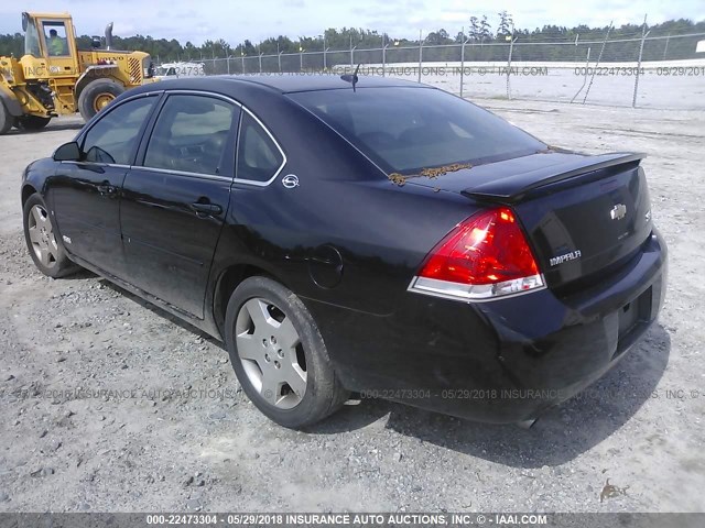 2G1WD58C969153753 - 2006 CHEVROLET IMPALA SUPER SPORT BLACK photo 3