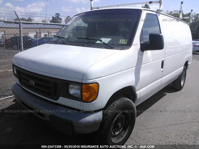 1FTNE24W47DA35743 - 2007 FORD ECONOLINE E250 VAN WHITE photo 2