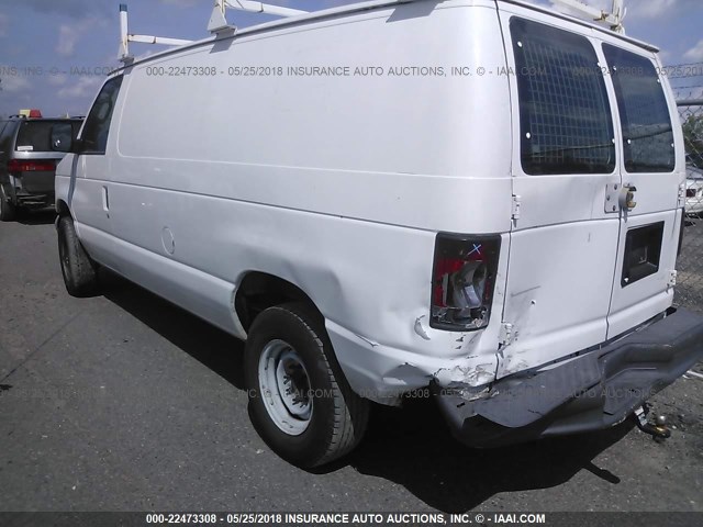 1FTNE24W47DA35743 - 2007 FORD ECONOLINE E250 VAN WHITE photo 3