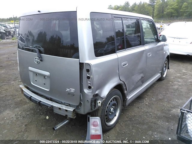 JTLKT334364074745 - 2006 TOYOTA SCION XB GRAY photo 4