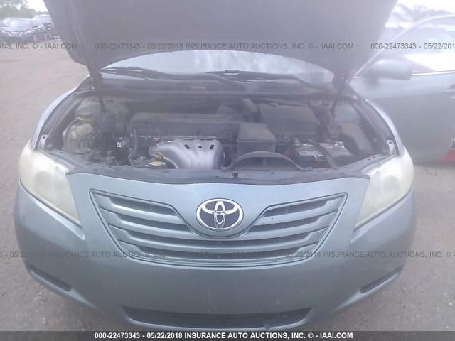 4T1BE46K67U522057 - 2007 TOYOTA CAMRY NEW GENERAT CE/LE/XLE/SE GREEN photo 10