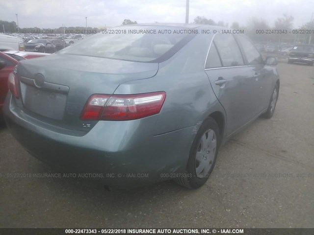 4T1BE46K67U522057 - 2007 TOYOTA CAMRY NEW GENERAT CE/LE/XLE/SE GREEN photo 4