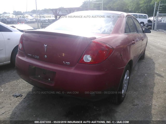 1G2ZG58N574104393 - 2007 PONTIAC G6 SE RED photo 4