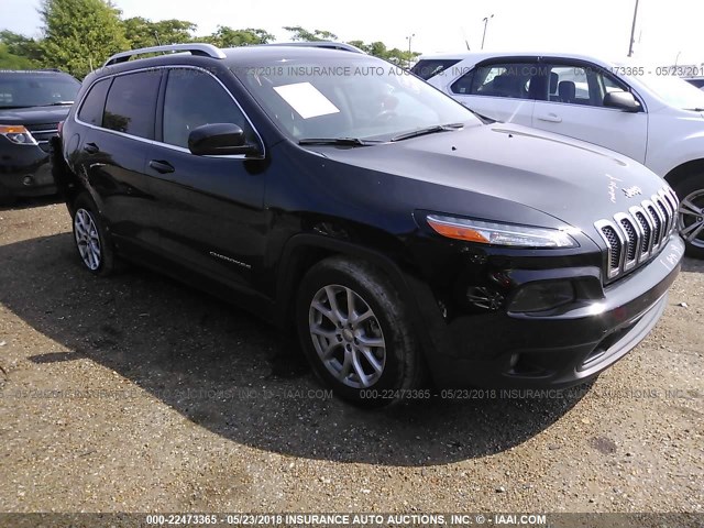 1C4PJLCS6EW103356 - 2014 JEEP CHEROKEE LATITUDE BLACK photo 1