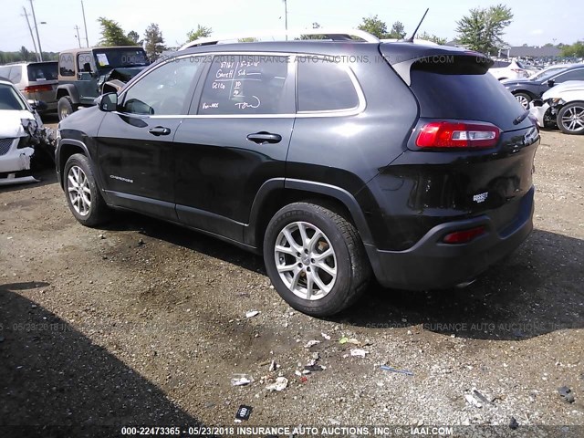 1C4PJLCS6EW103356 - 2014 JEEP CHEROKEE LATITUDE BLACK photo 3