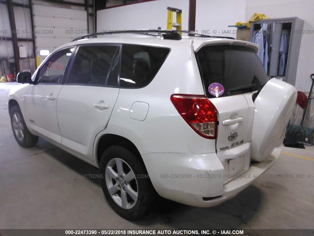 JTMBK31V385052428 - 2008 TOYOTA RAV4 LIMITED WHITE photo 3