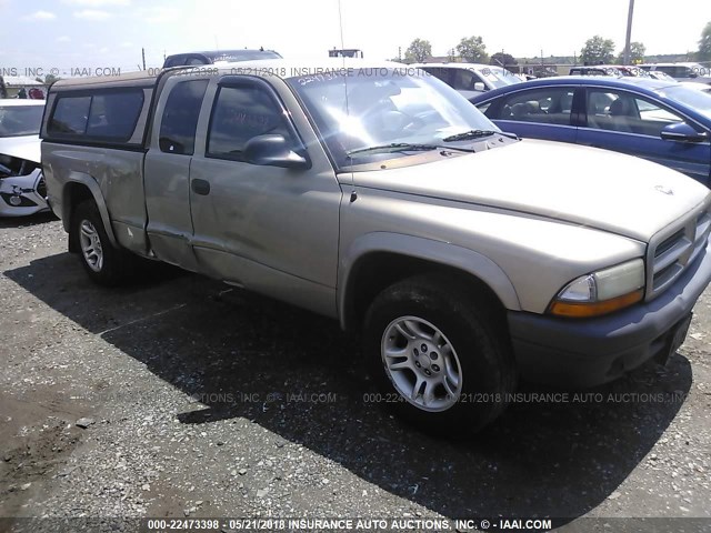 1D7HL12XX3S181228 - 2003 DODGE DAKOTA SXT ოქროსფერი ფოტო 1