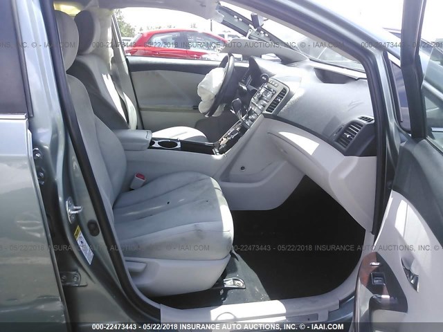 4T3ZE11A39U001710 - 2009 TOYOTA VENZA GREEN photo 5