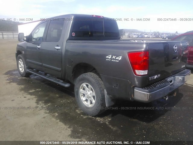 1N6AA07B24N525379 - 2004 NISSAN TITAN XE/SE/LE GRAY photo 3