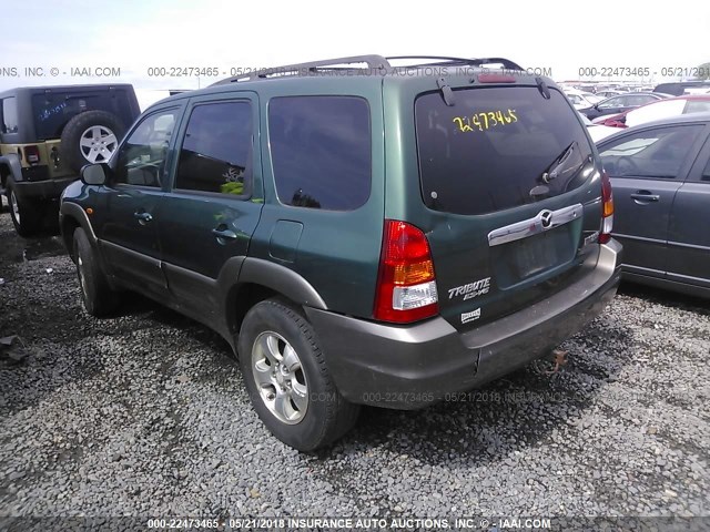 4F2CU08111KM21326 - 2001 MAZDA TRIBUTE LX/ES მწვანე ფოტო 3