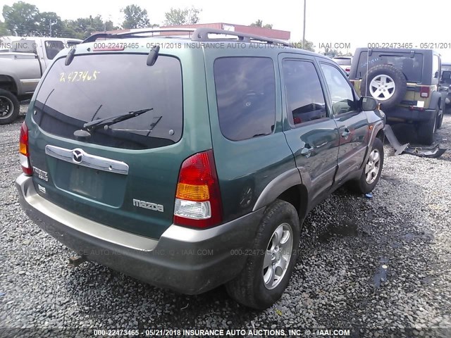 4F2CU08111KM21326 - 2001 MAZDA TRIBUTE LX/ES მწვანე ფოტო 4