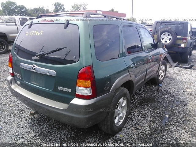 4F2CU08111KM21326 - 2001 MAZDA TRIBUTE LX/ES GREEN photo 4