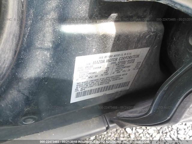 4F2CU08111KM21326 - 2001 MAZDA TRIBUTE LX/ES მწვანე ფოტო 9