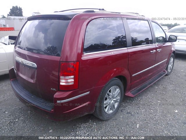 2A8HR64X08R688143 - 2008 CHRYSLER TOWN & COUNTRY LIMITED MAROON photo 4