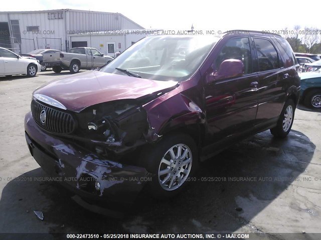 3G5DB03L86S512745 - 2006 BUICK RENDEZVOUS CX/CXL BURGUNDY photo 2