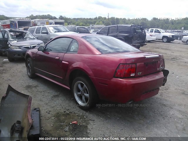 1FAFP42X12F155444 - 2002 FORD MUSTANG GT RED photo 3