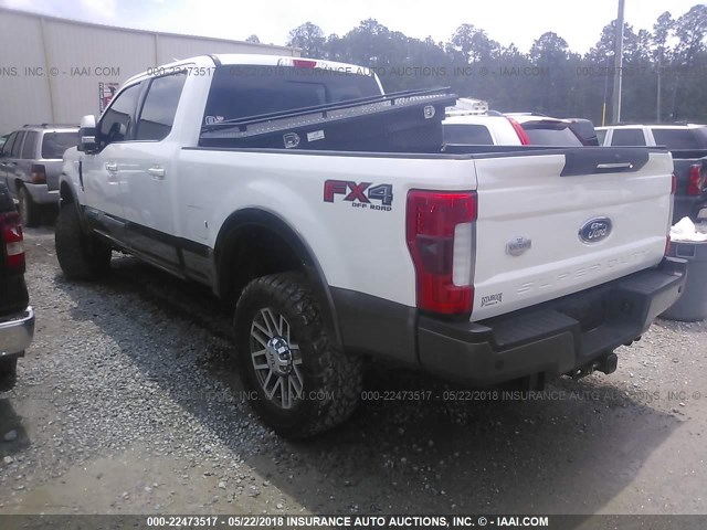 1FT7W2BT4HEB68870 - 2017 FORD F250 SUPER DUTY WHITE photo 3