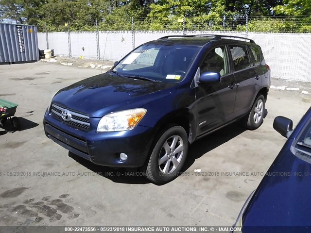 JTMBD31VX75054220 - 2007 TOYOTA RAV4 LIMITED BLUE photo 2