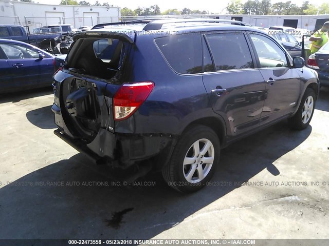 JTMBD31VX75054220 - 2007 TOYOTA RAV4 LIMITED BLUE photo 4