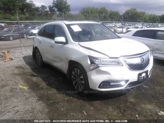 5FRYD4H60EB011059 - 2014 ACURA MDX TECHNOLOGY WHITE photo 1