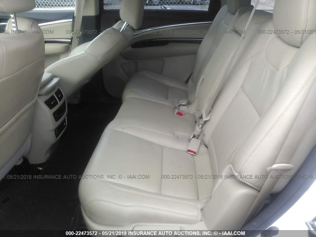 5FRYD4H60EB011059 - 2014 ACURA MDX TECHNOLOGY WHITE photo 8