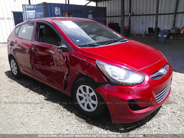 KMHCT5AE7CU024137 - 2012 HYUNDAI ACCENT GLS/GS RED photo 1