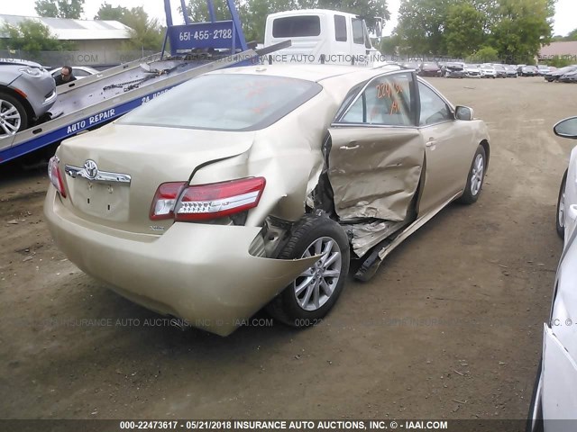 4T1BK3EK4BU614362 - 2011 TOYOTA CAMRY SE/LE/XLE ოქროსფერი ფოტო 4