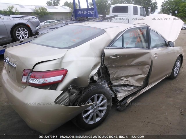 4T1BK3EK4BU614362 - 2011 TOYOTA CAMRY SE/LE/XLE ოქროსფერი ფოტო 6