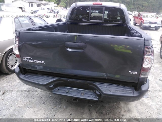 3TMMU4FN7CM042358 - 2012 TOYOTA TACOMA DOUBLE CAB LONG BED GRAY photo 6