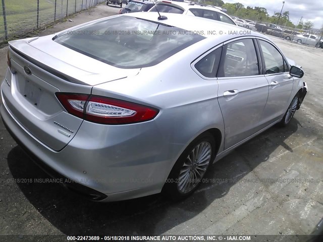 3FA6P0K94GR220162 - 2016 FORD FUSION TITANIUM SILVER photo 4