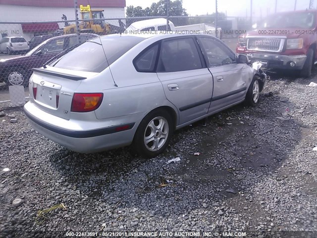 KMHDN55D43U088779 - 2003 HYUNDAI ELANTRA GLS/GT SILVER photo 4