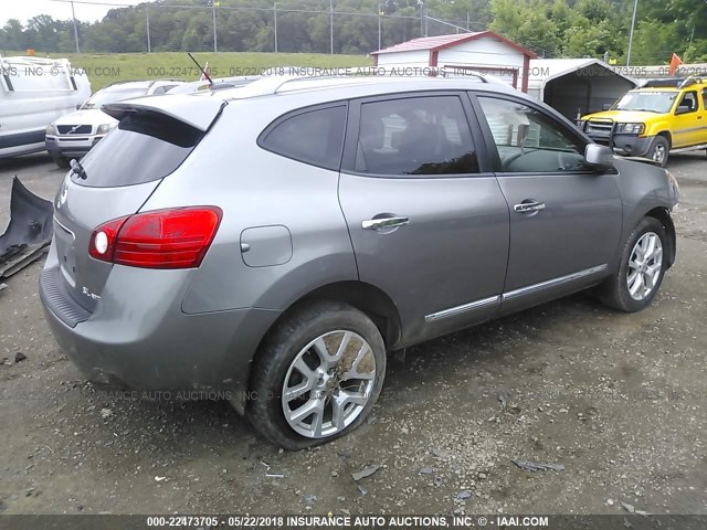 JN8AS5MV1DW124528 - 2013 NISSAN ROGUE S/SV GRAY photo 4