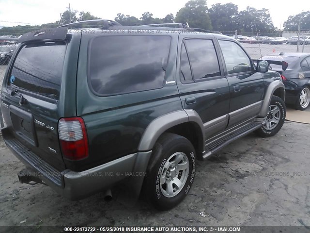 JT3HN87R5Y0299914 - 2000 TOYOTA 4RUNNER LIMITED GREEN photo 4