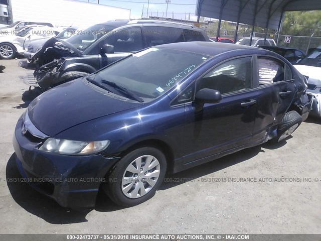 19XFA1F34AE062427 - 2010 HONDA CIVIC VP BLUE photo 2