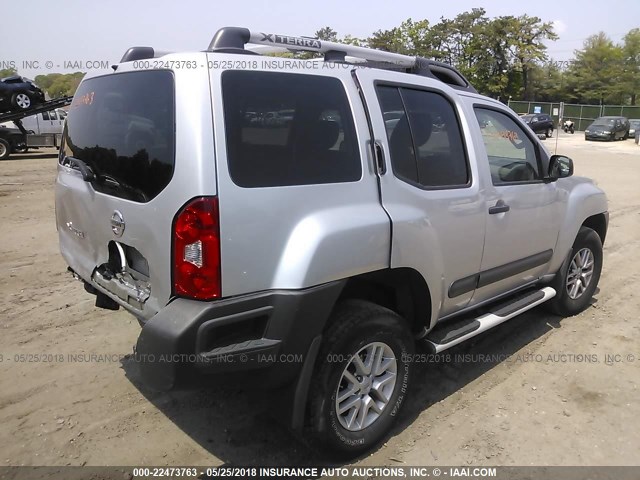 5N1AN0NW9EN807951 - 2014 NISSAN XTERRA X/S/PRO-4X SILVER photo 4