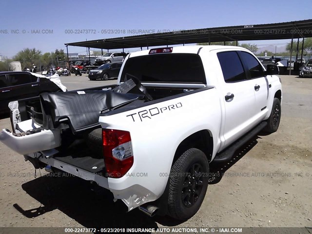 5TFDW5F17HX601308 - 2017 TOYOTA Tundra CREWMAX SR5/TRD PRO WHITE photo 4