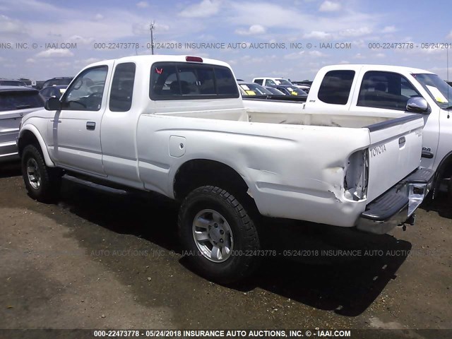 4TAWN72NXYZ586738 - 2000 TOYOTA TACOMA XTRACAB WHITE photo 3